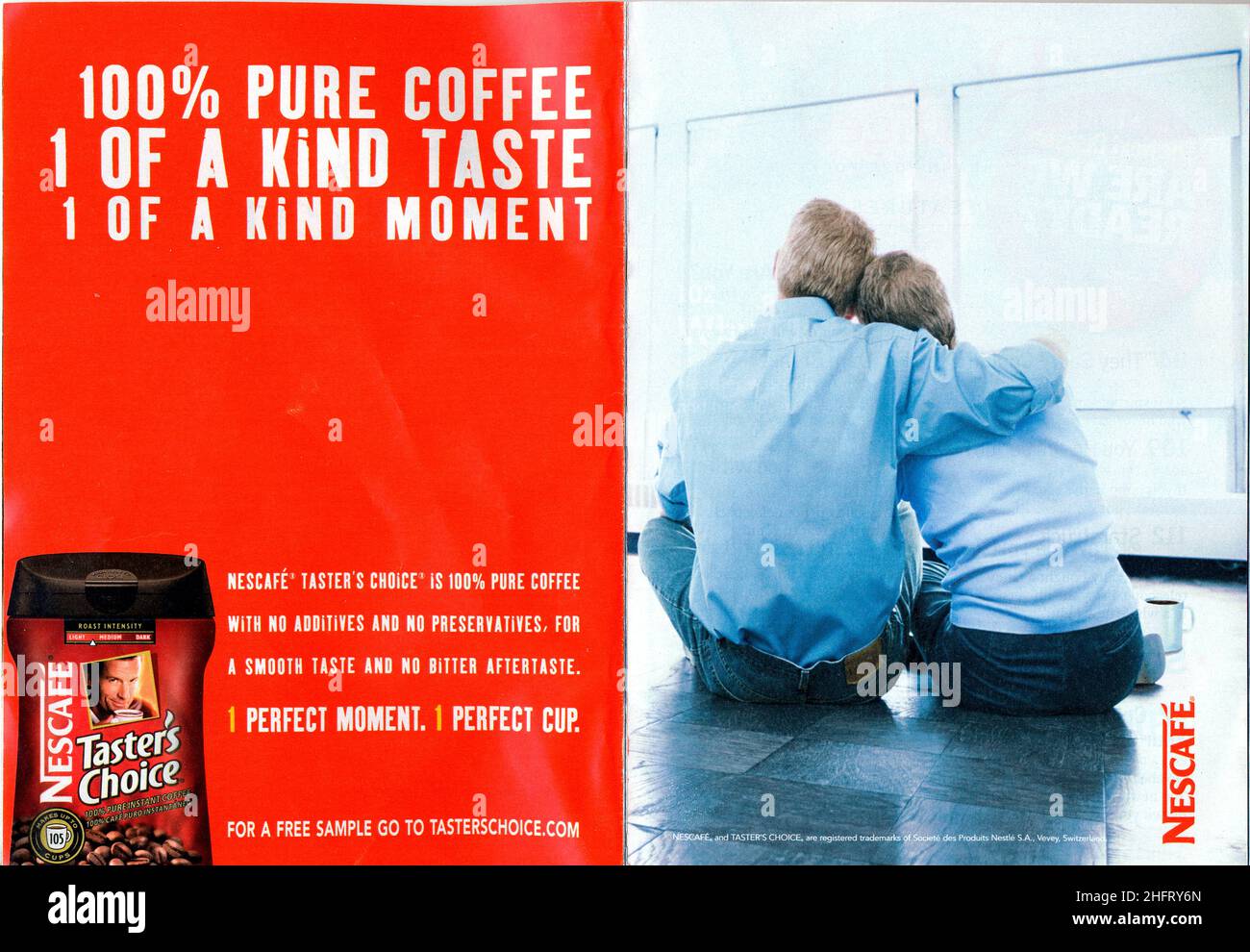 Nescafe Taster's Choice Coffee Advert, USA Stock Photo Alamy