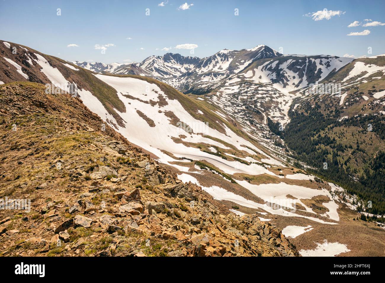 Mountain Landscape in the Rocky Mountains, Colorado Stock Photo