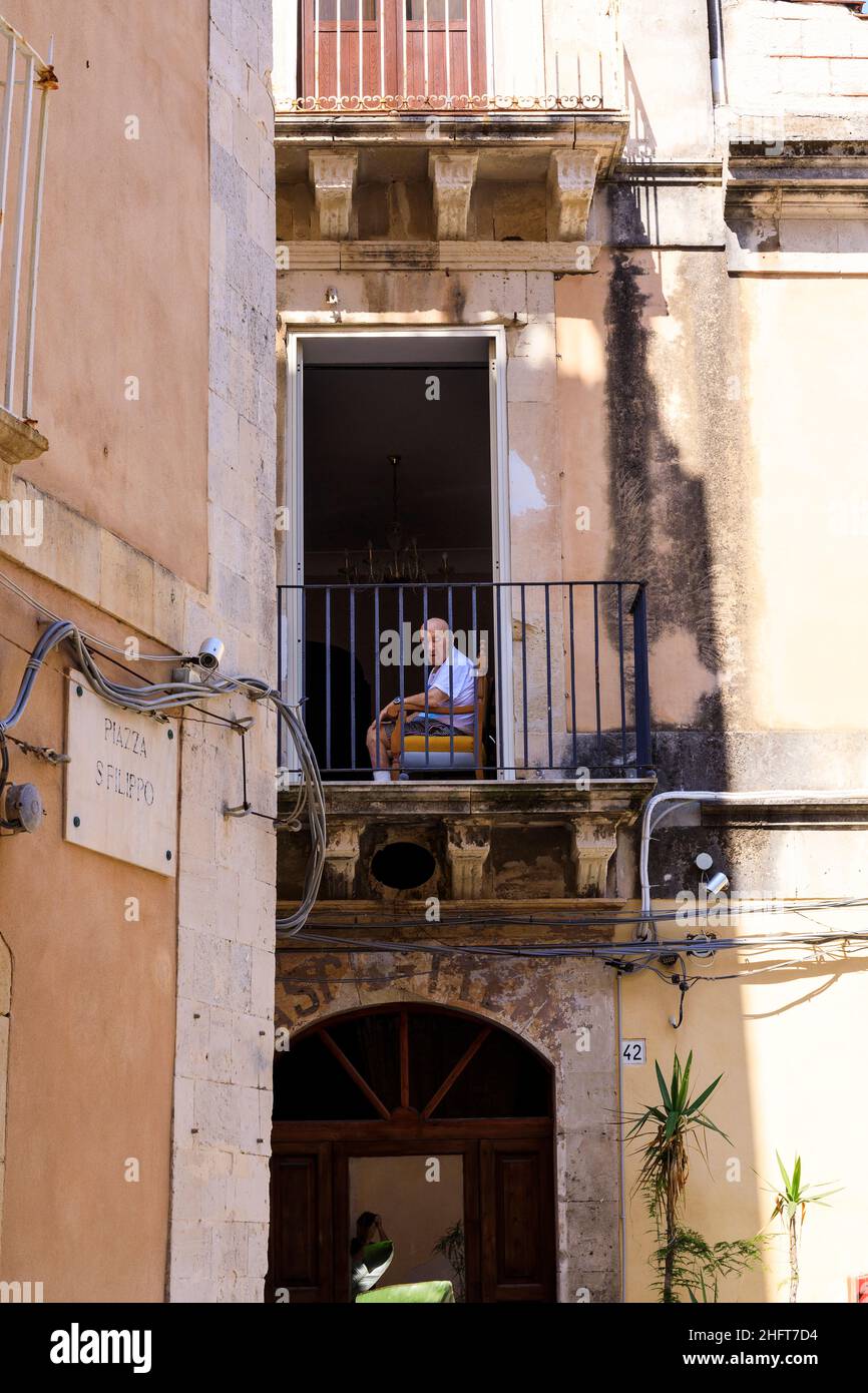 Ortigia, Syracuse, Sicily Stock Photo