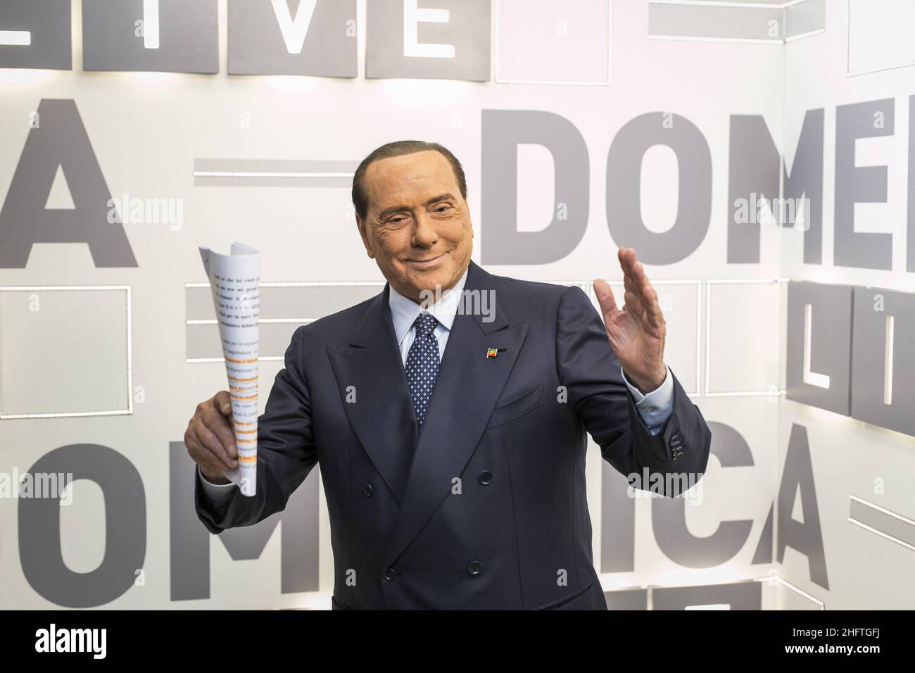Stefano De Grandis - LaPresse 17-02-2019 Milan, Italy entertainment Tv Show Domenica Live in the pic: Silvio Berlusconi Stock Photo