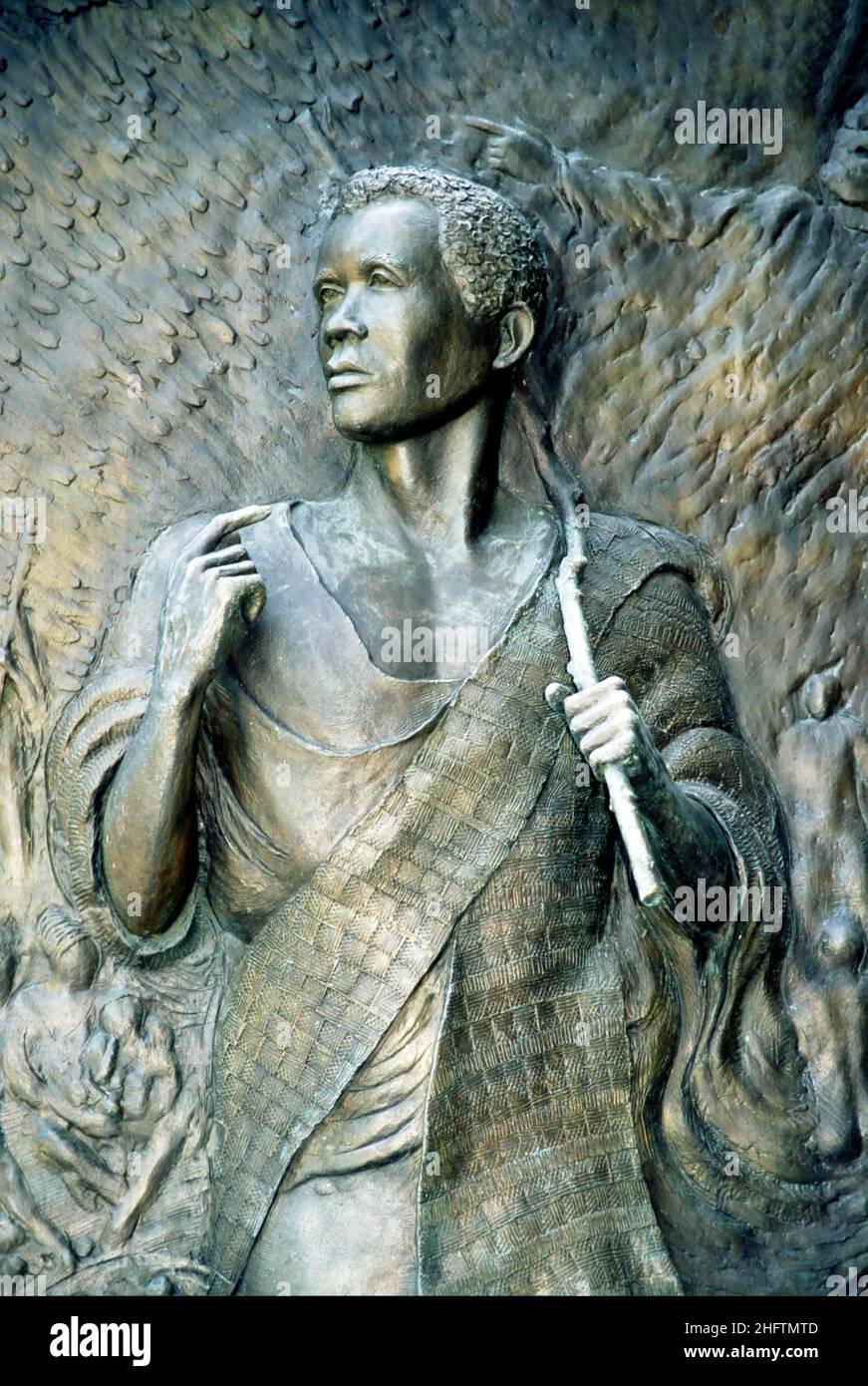Amistad Memorial, Hartford, Connecticut, USA, commemorating Pieh Senbe, Joseph Cinque, who led a slave rebellion aboard a slaving ship in 1839 Stock Photo