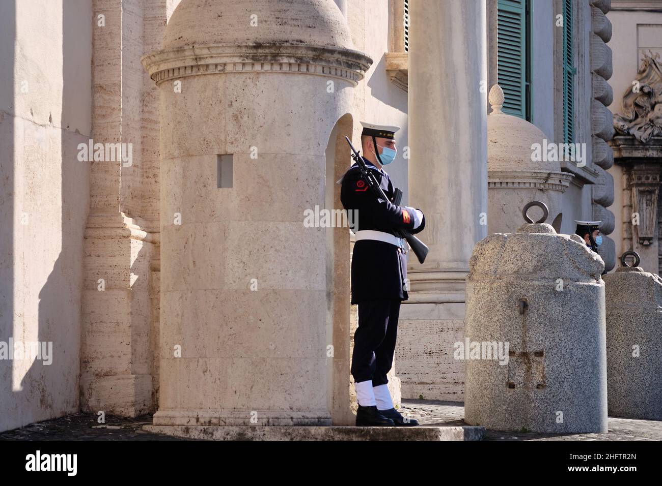 Mauro Scrobogna /LaPresse January 27, 2021&#xa0; Rome, Italy Politics Quirinale - Shoah memorial day In the photo: Palazzo del Quirinale Presidency of the Republica Stock Photo