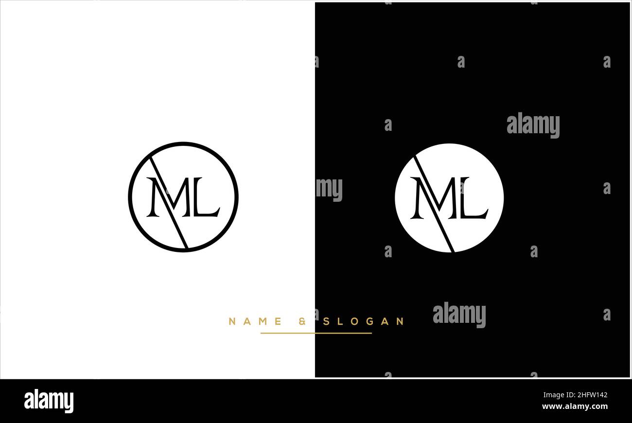 ML, LM Abstract Letters Logo monogram Stock Vector Image & Art - Alamy