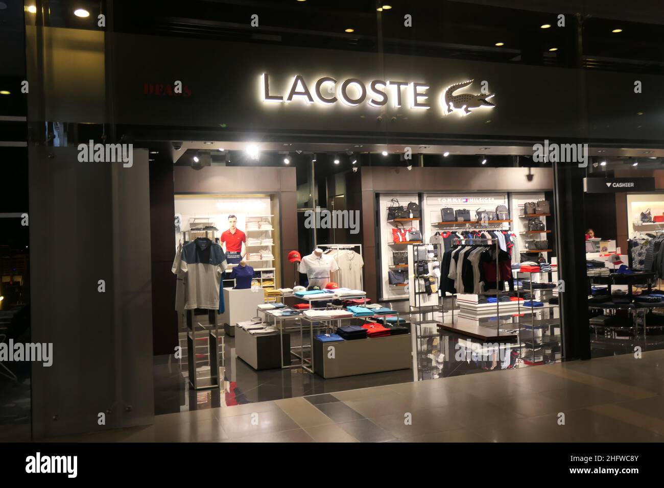 Lacoste shop at El Dorado International Airport Bogota Columbia Stock Photo Alamy
