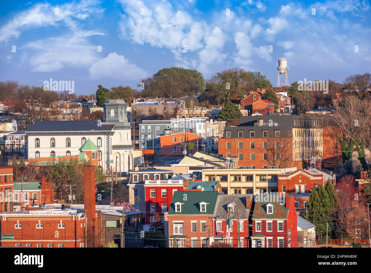 Richmond, Virginia Neighborhoods and cityscape in the afternoon Stock