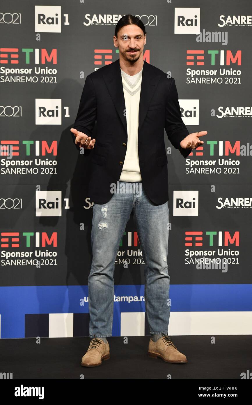 LaPresse/Matteo Rasero 05-03-2021 Sanremo - Italy Entertainment Sanremo 2021, photocall Zlatan Ibrahimovic In the picture: Zlatan Ibrahimovic Stock Photo