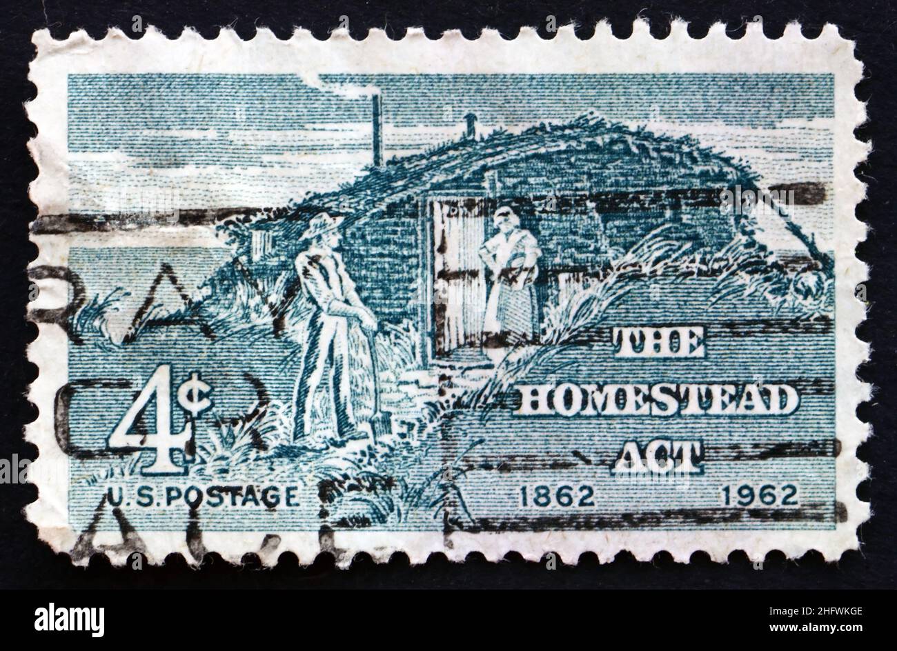 4¢ Homestead Act - Pack of 25 unused stamps from 1962