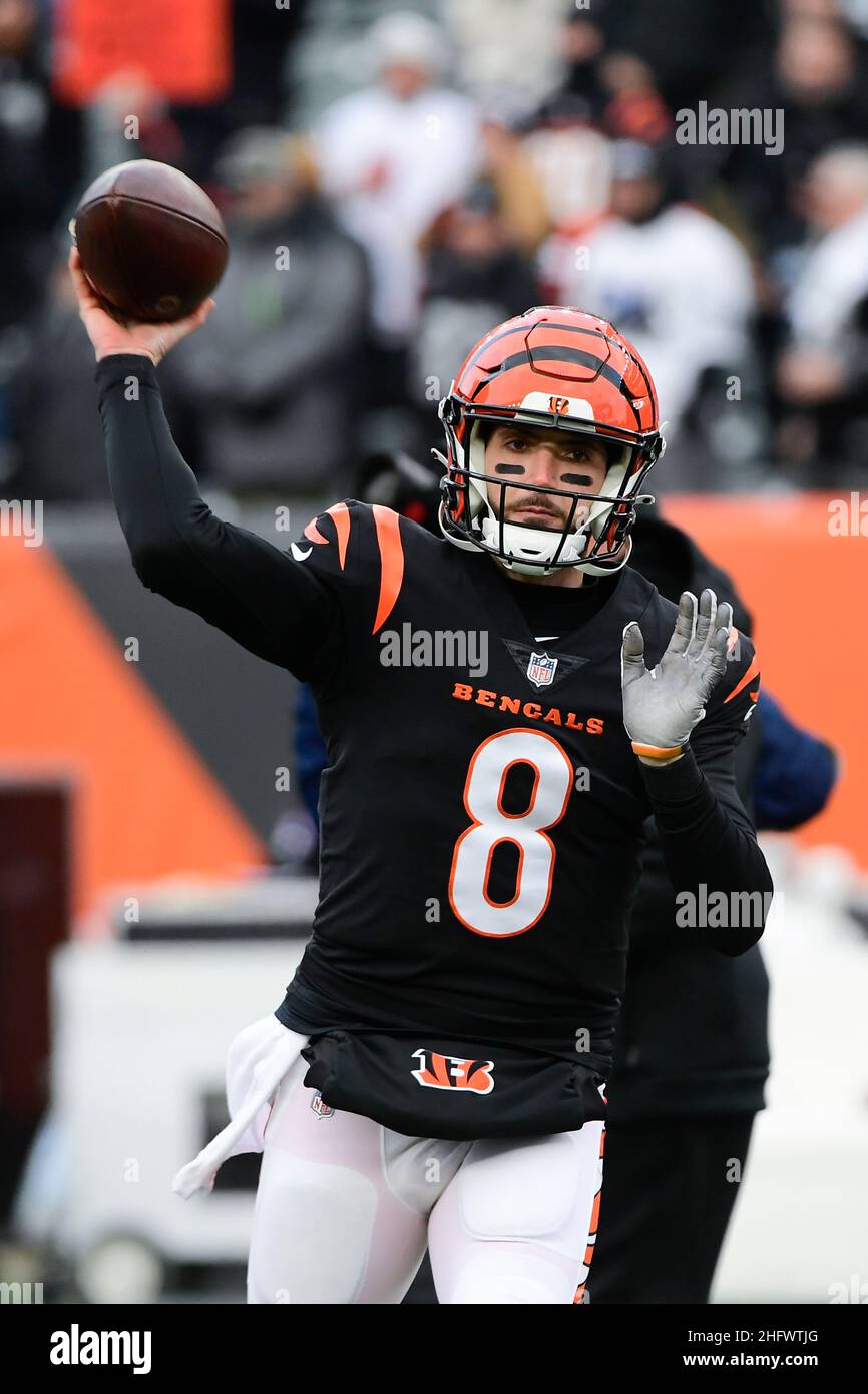 Cincinnati Bengals quarterback Brandon Allen (8) calls for a two