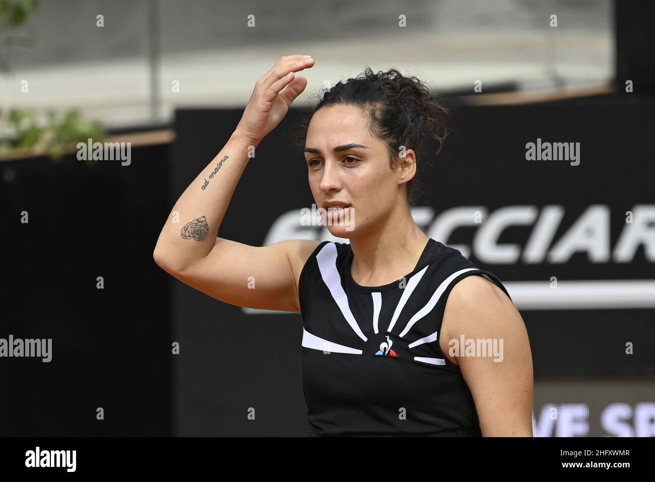 Fabrizio Corradetti - LaPresse 11/05/2021 Roma (Italy) Sport Tennis 1st round Martina Trevisan (ITA) vs Yaroslava Shvedova (KAZ) Internazionali BNL d'Italia 2021 In the pic: Martina Trevisan Stock Photo