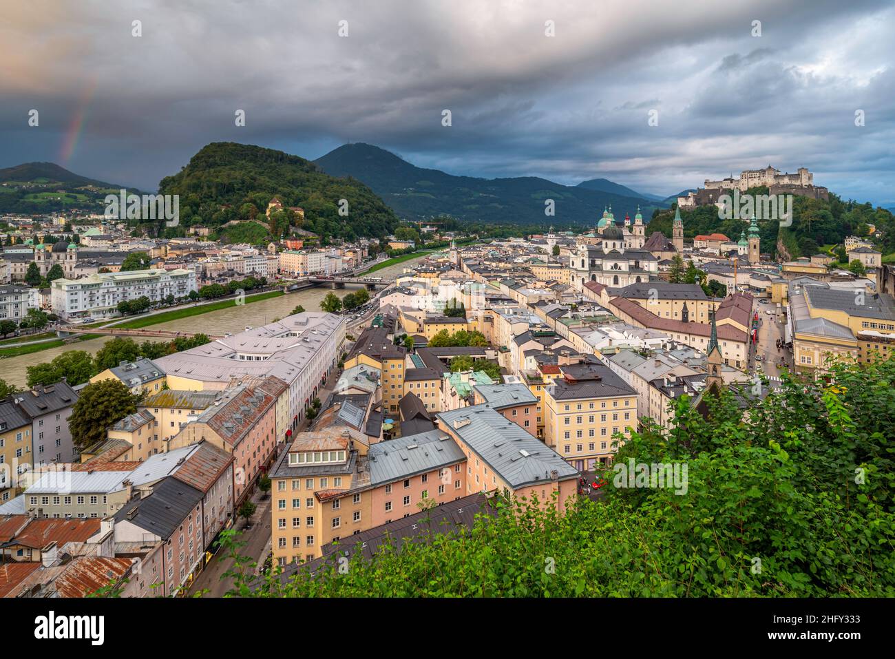 Salzburg im Spätsommer, Stadtansichten Stock Photo