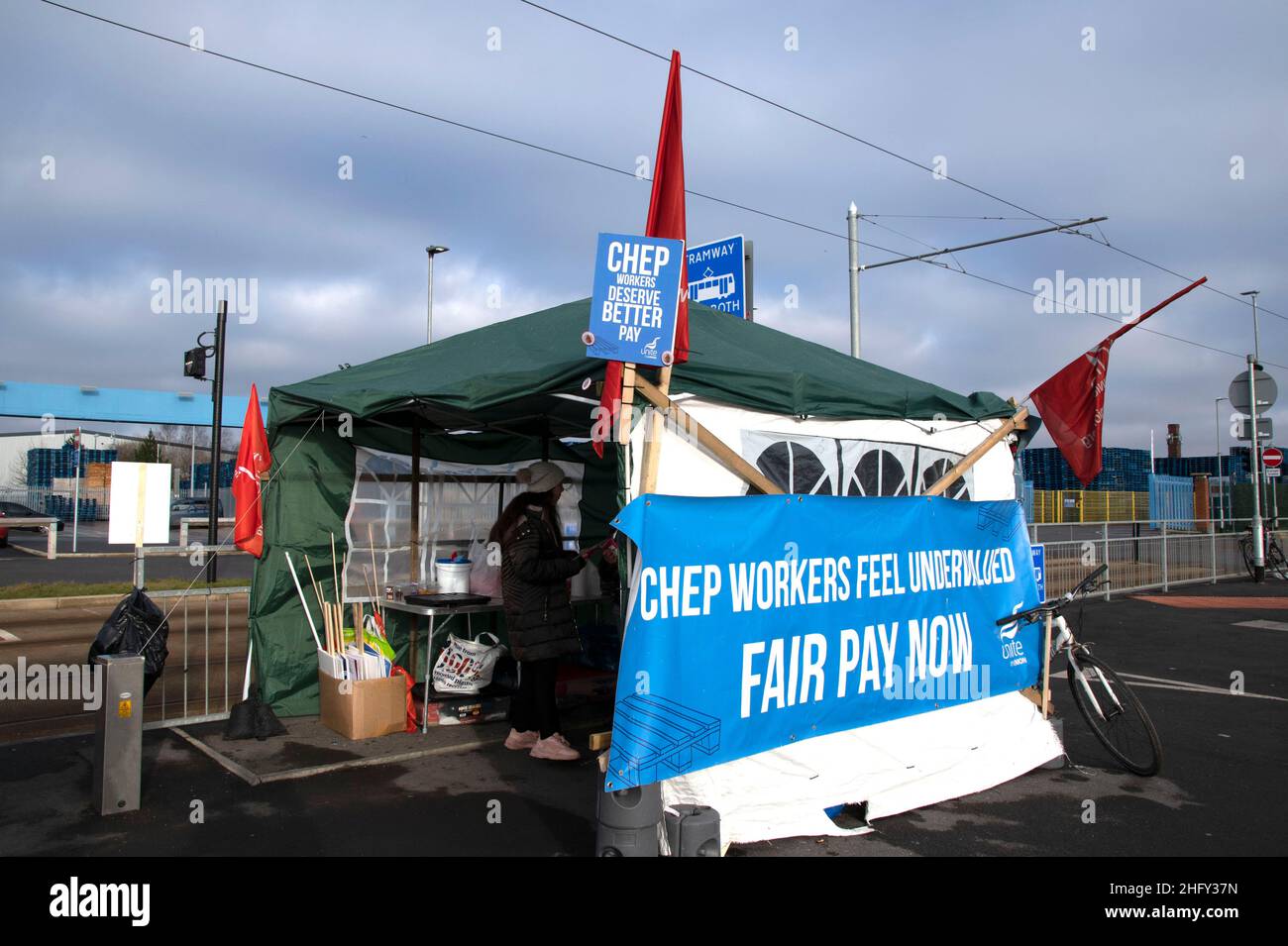 CHEP UK Picket Line Stock Photo Alamy