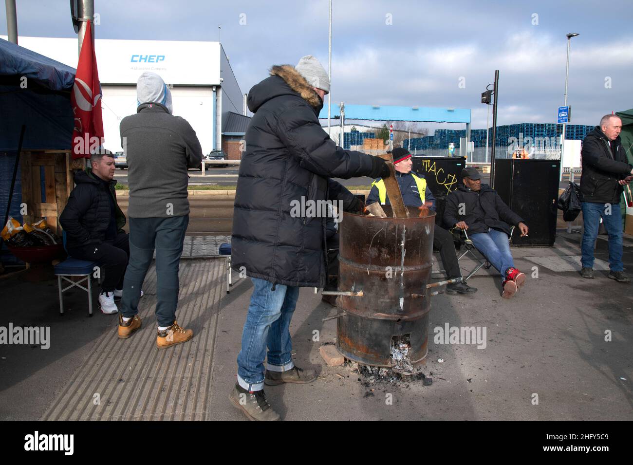 CHEP UK Picket Line Stock Photo Alamy