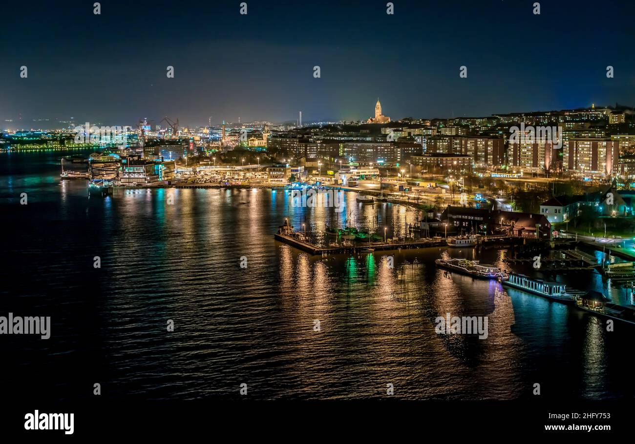 Gothenburg, Sweden - November 24 2014: View over Klippan and Majnabbe.. Stock Photo