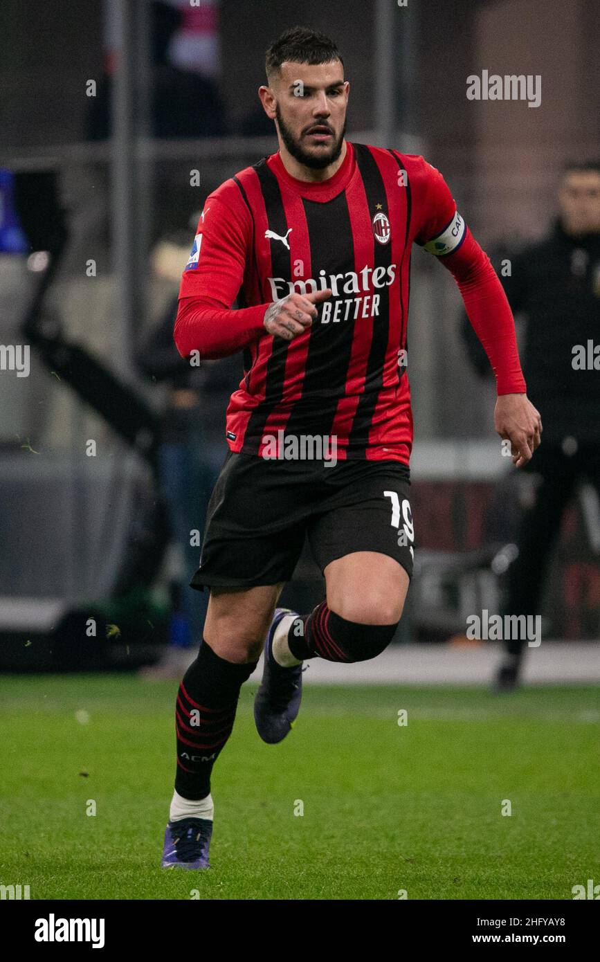 Milan, Italy - january 17 2022 - Milan-Spezia serie A - theo hernandez a.c. milan Stock Photo