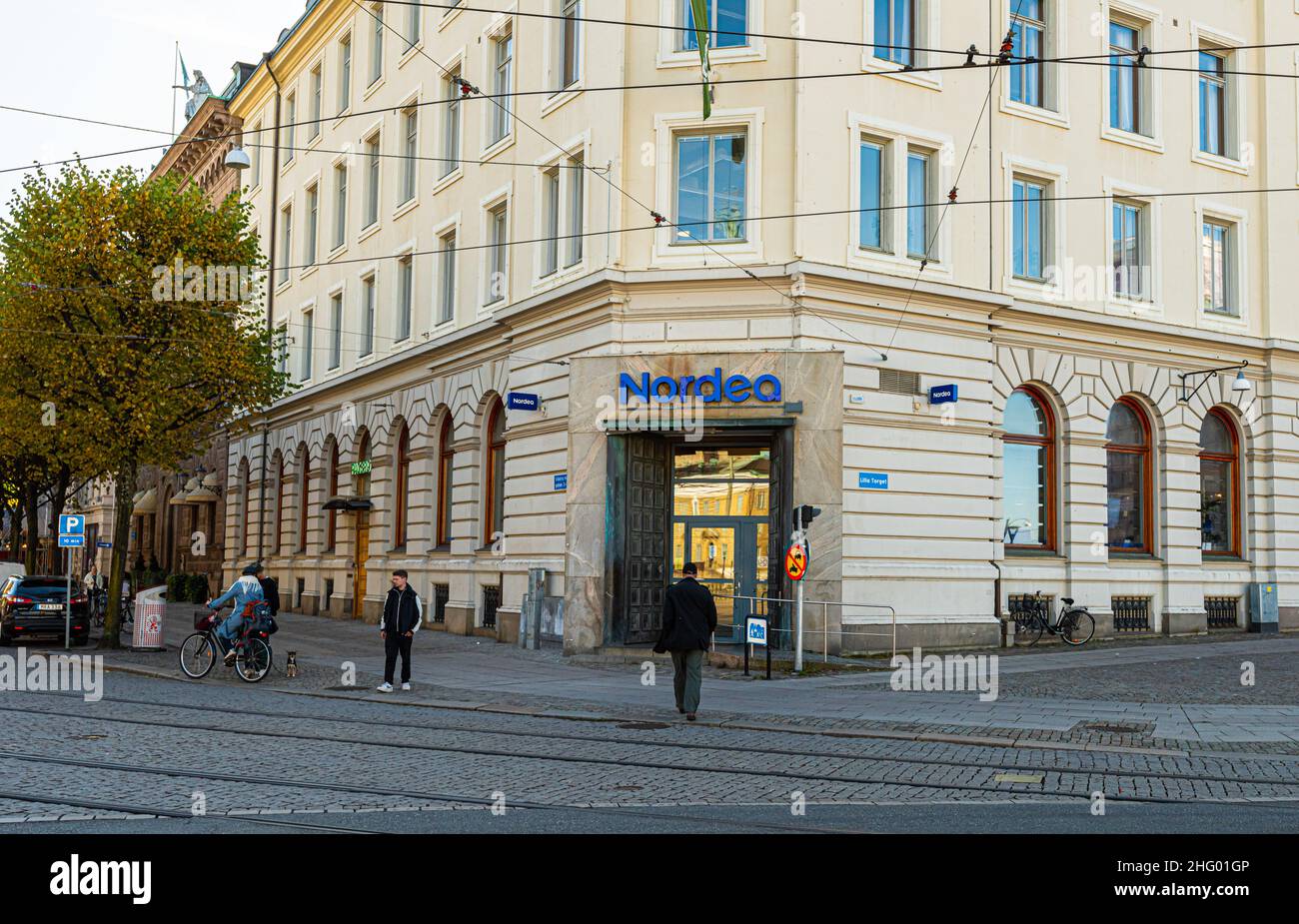 Gothenburg, Sweden – September 23 2019: Västra Hamngatan 1, built 1887-1888. Then, and still, houses a bank, now Nordea.. Stock Photo