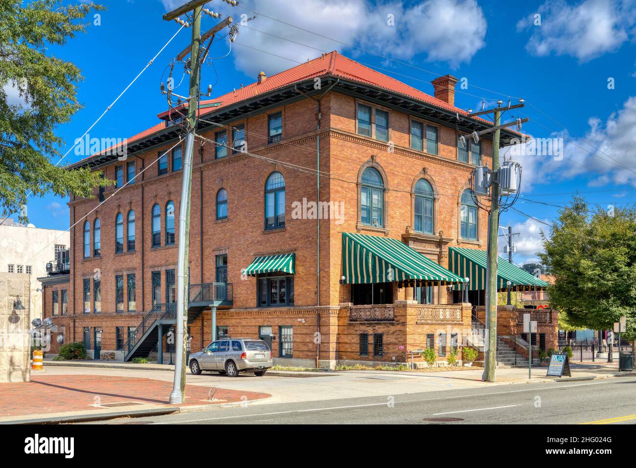Railroad Branch YMCA, built to give railway workers an alternative to flop houses for lodging and activity in the red light district. Stock Photo