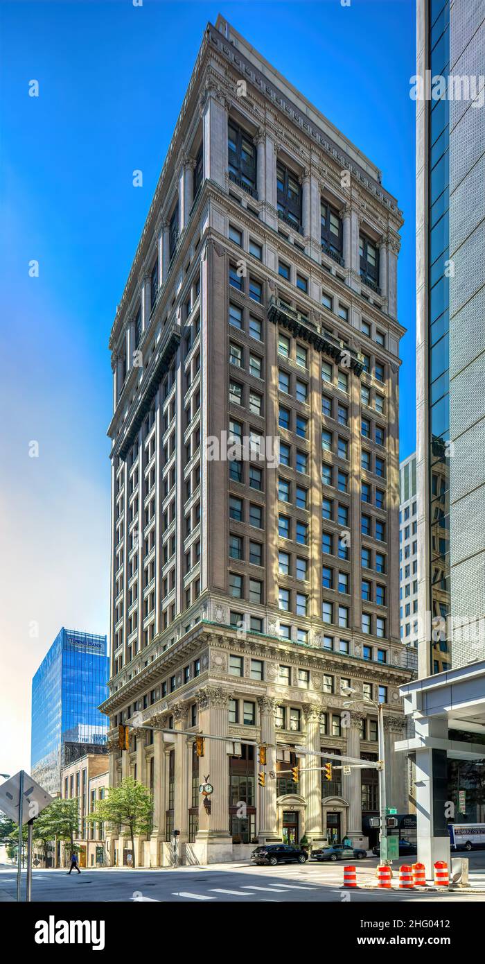 First National Bank Building, now First National Apartments, was Richmond's first high-rise, built in 1913. Stock Photo