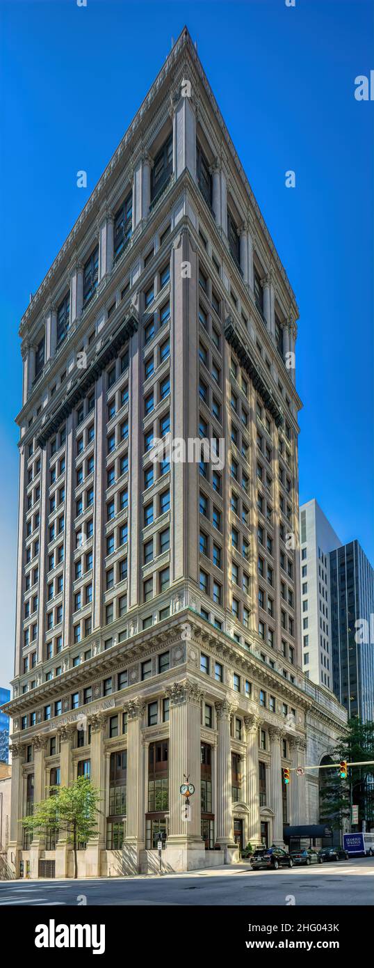 First National Bank Building, now First National Apartments, was Richmond's first high-rise, built in 1913. Stock Photo