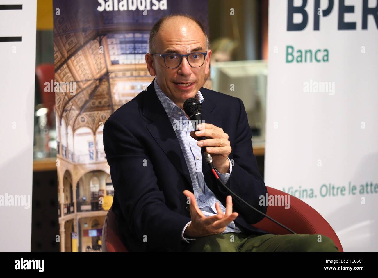 Michele Nucci/LaPresse June 29, 2021 - Bologna, Italy - news in the pic:  Presentation of the new book by the secretary of the PD Enrico Letta with  vice president of the Emilia