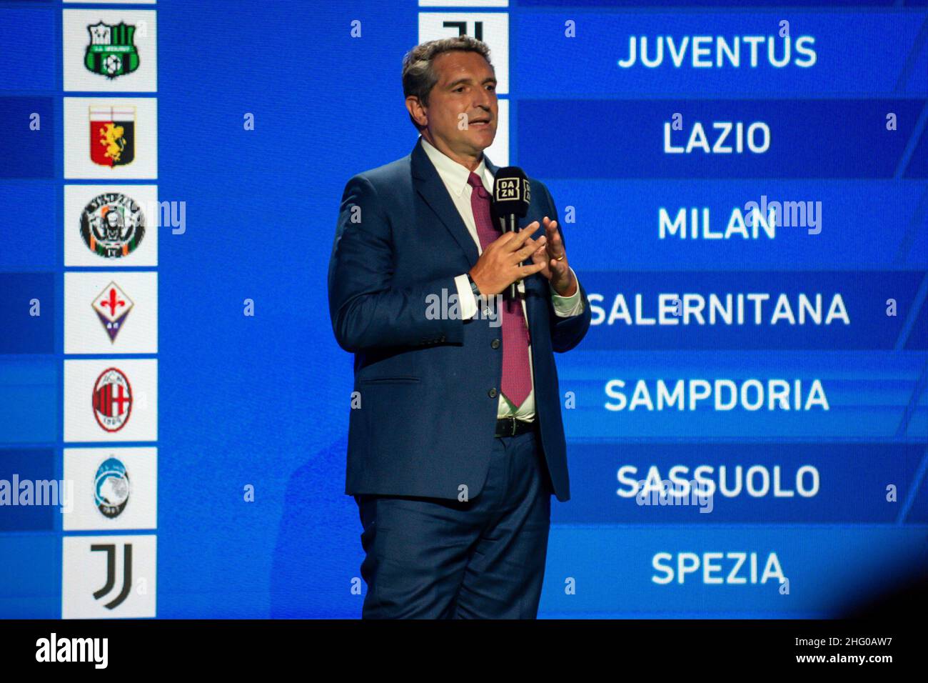 Claudio Furlan/LaPresse July 14, 2021 Milan, Italy Sport Soccer Presentation of the Serie A Season 2021/2022 League CalendarIn the pic: Andrea De Siervo Stock Photo