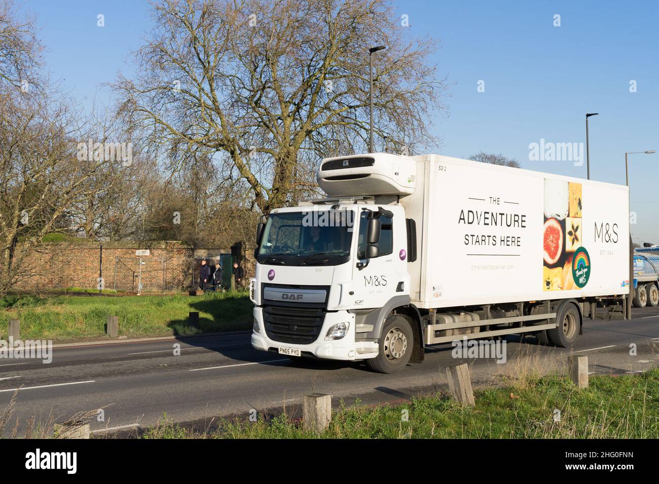 Marks and Spencer HGV delivery Lorry London England UK Stock Photo