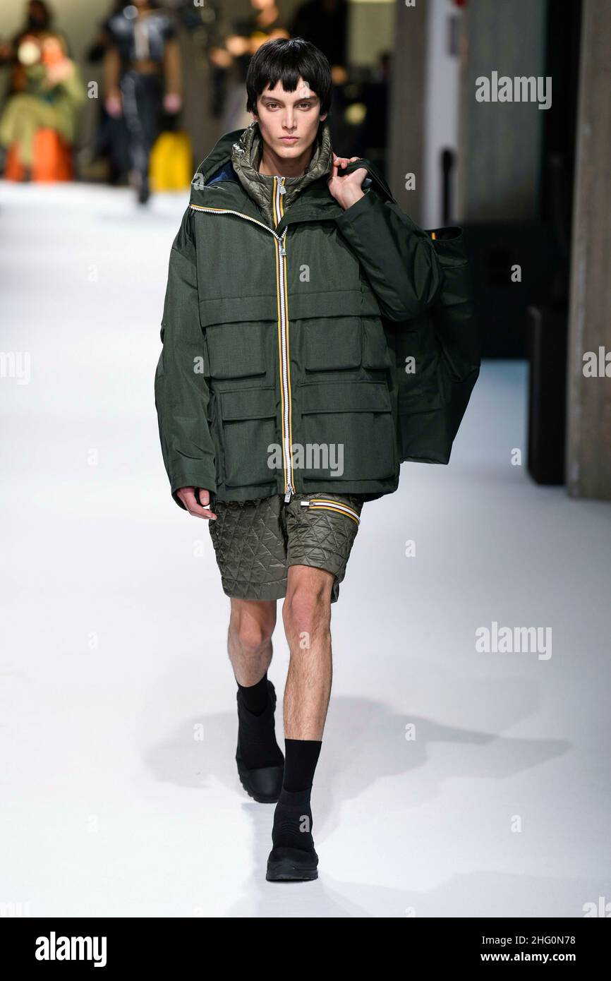 K-WAY Fall/Winter 2022-23 Runway during Milan Fashion Week Menswear January  2022 - Milan, Italy 17/01/2022 Stock Photo - Alamy