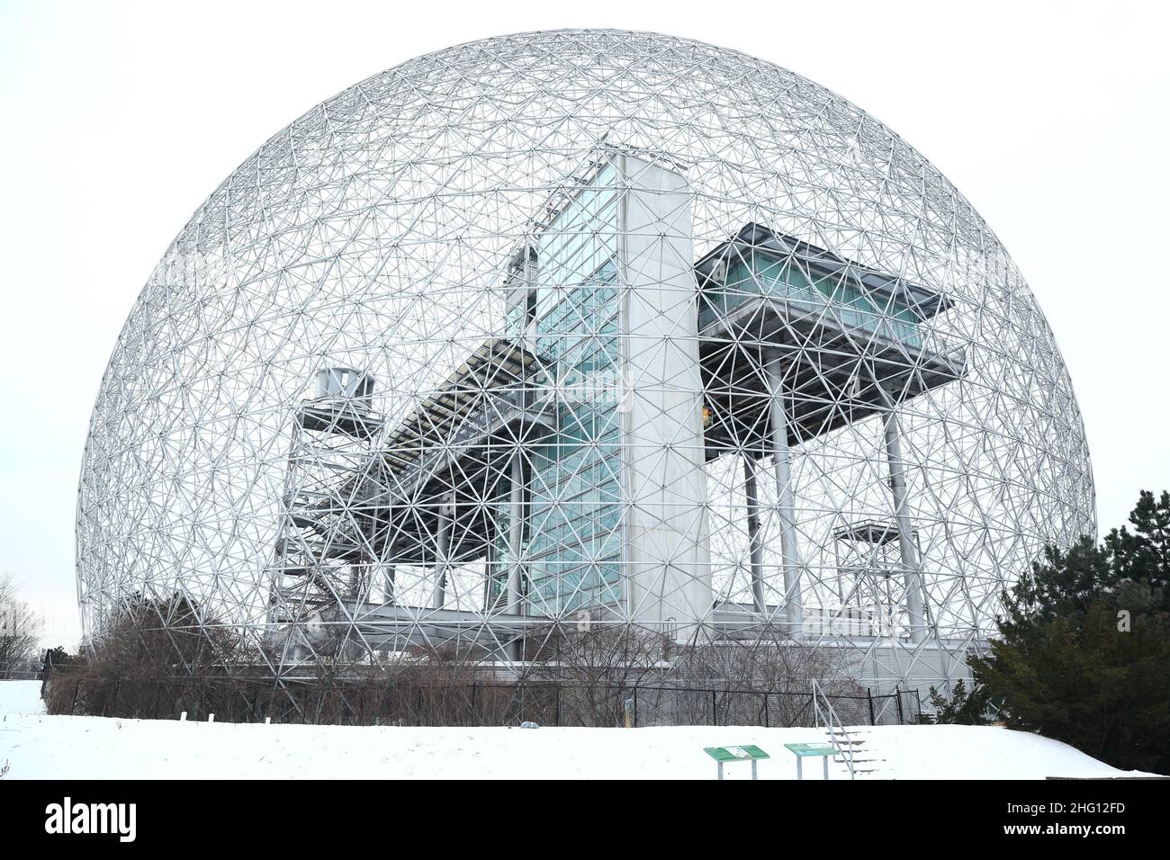 EDITORIAL Montreal Biosphere, Canada - Dec 31 2021 Stock Photo