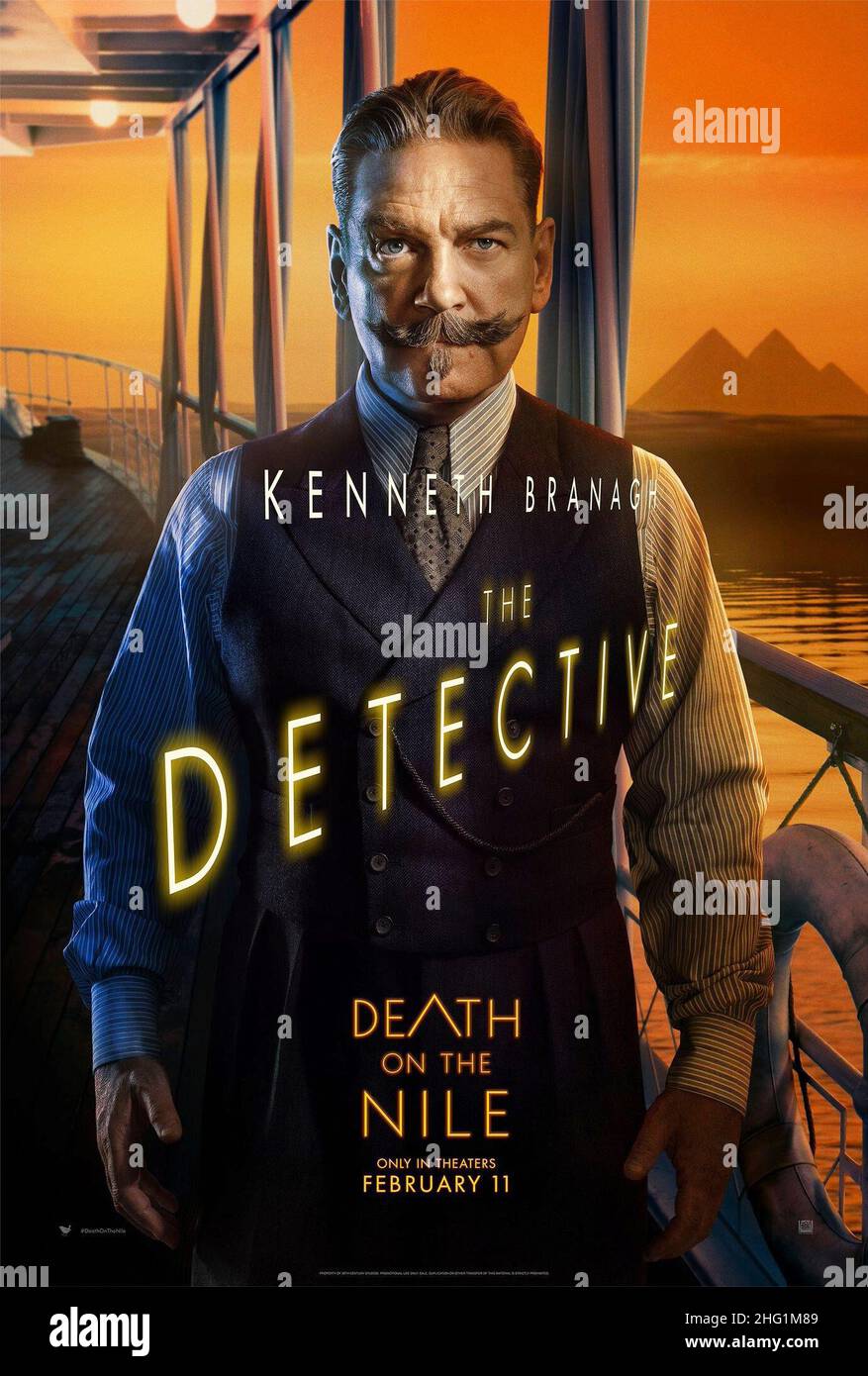 DEATH ON THE NILE, character poster, Kenneth Branagh as Hercule Poirot