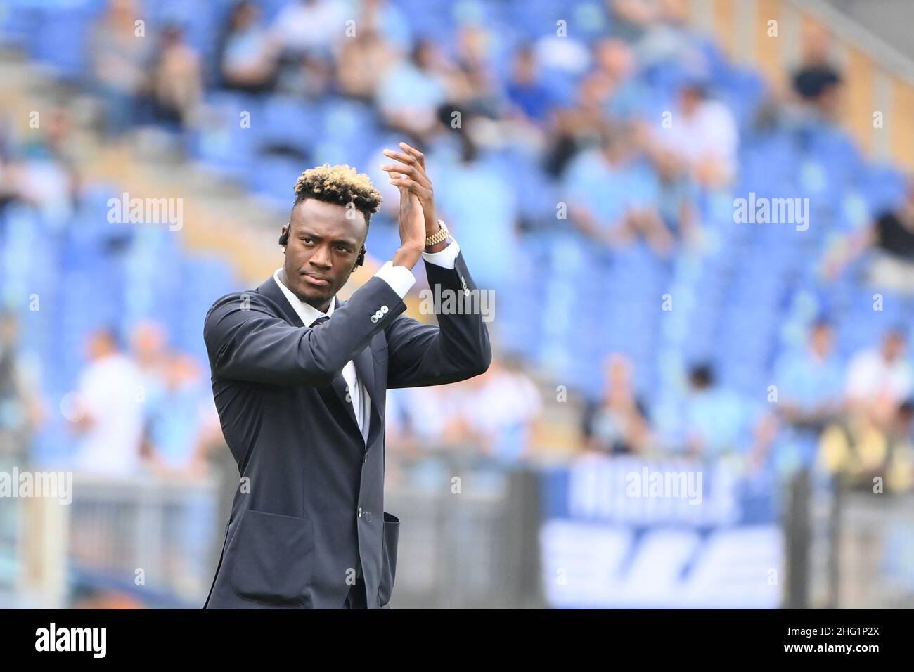 Foto Alfredo Falcone / LaPresse26 Settembre 2021 Roma, ItaliaSport CalcioLazio - Roma - Campionato di Calcio Serie A 2021/2022 - Stadio Olimpico di RomaNella foto: tammy abrahamPhoto Alfredo Falcone / LaPresseSeptember 26, 2021 Rome, ItalySport SoccerLazio - Roma - Italian Football Championship League A 2021/2022 - Olympic stadium of RomeIn the pic: tammy abraham Stock Photo