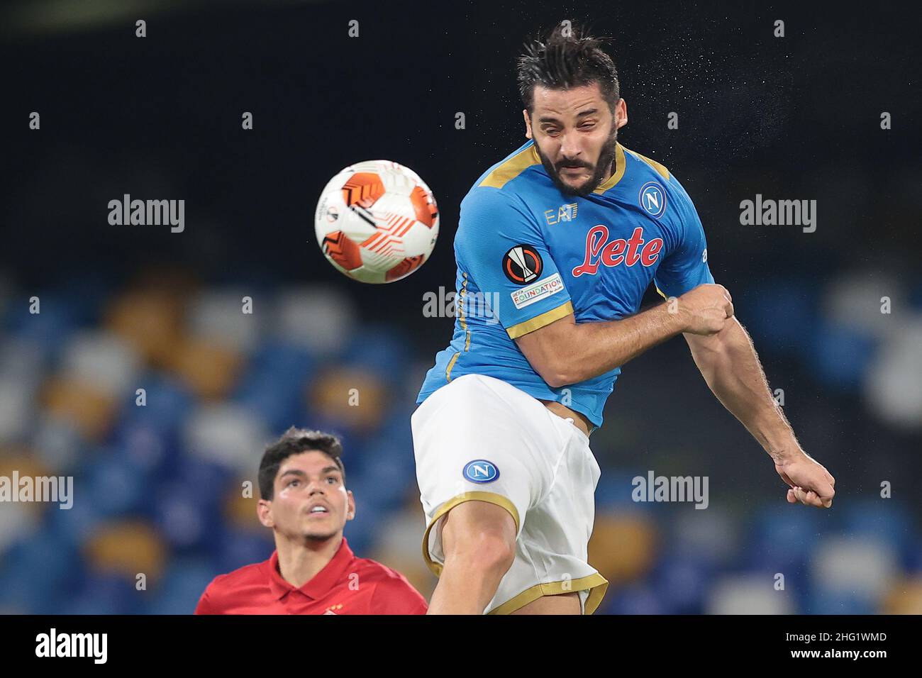 Alessandro Garofalo/LaPresse September 30, 2020 Naples, Italy sport soccer Napoli vs Spartak Mosca - Europa League 2021/2022 - Diego Armando Maradona stadium. In the pic: Konstantinos Manolas (SSC Napoli); Stock Photo