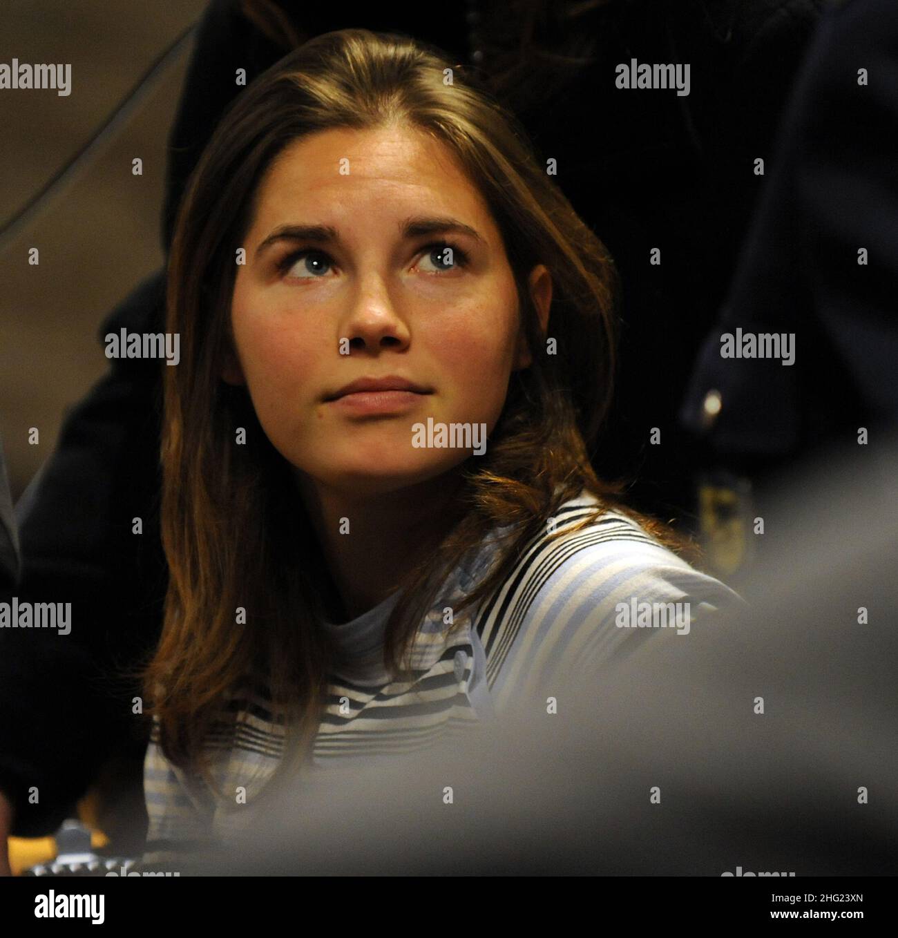 Amanda Knox during her trial for the murder of English student Meredith