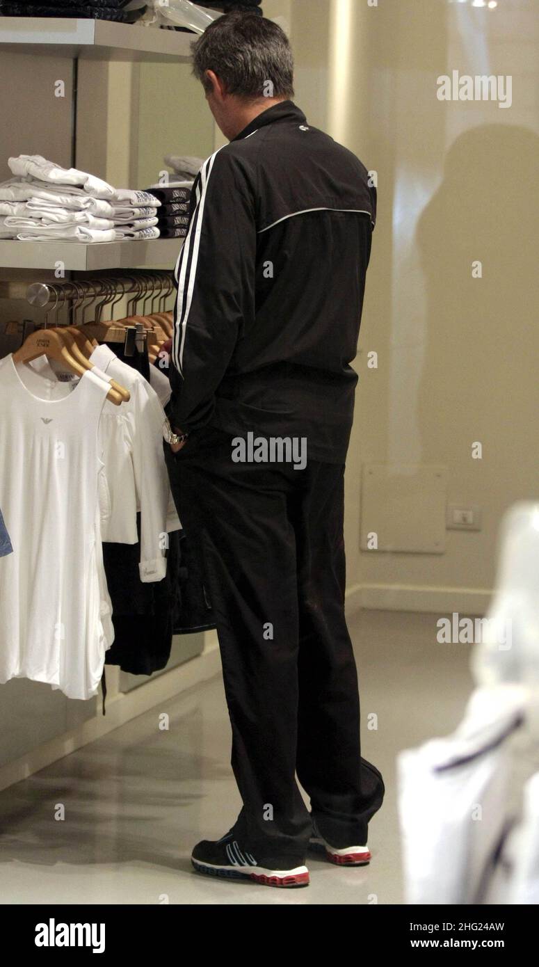 Inter Milan trainer Jose Mourinho shopping in Armani Junior and then  heading to the Inter headquarters in Milan, Italy Stock Photo - Alamy