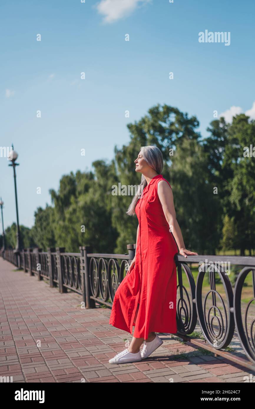 Elderly park asian walk hi-res stock photography and images - Alamy