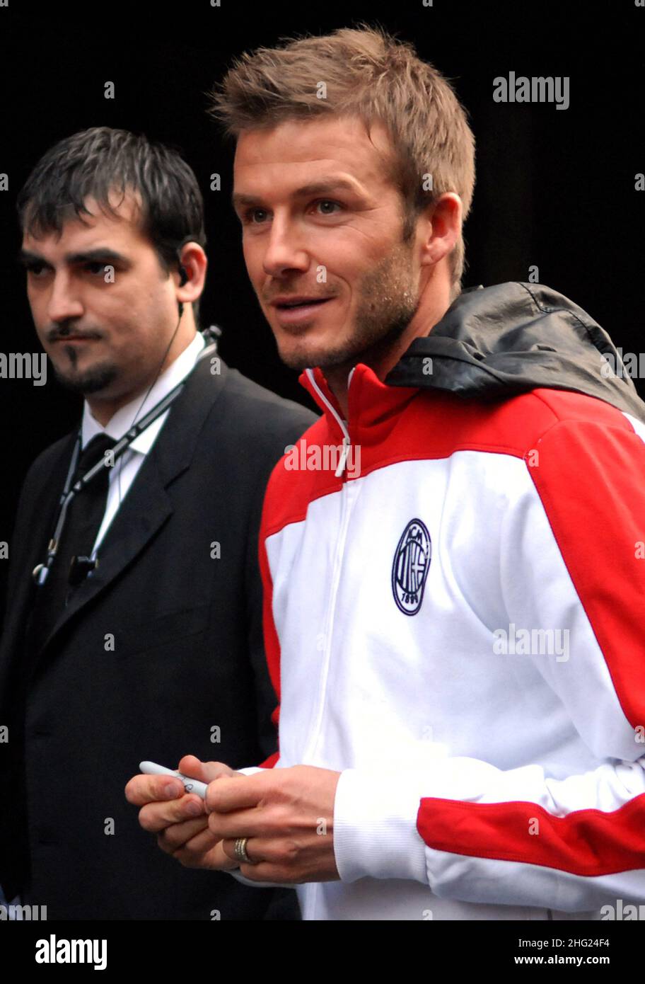 David Beckham at the Adidas Store in Milan to present new Predator  Powerswerve Stock Photo - Alamy