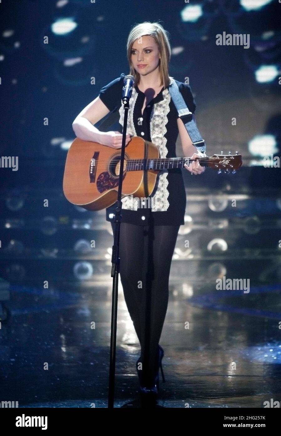 Amy MacDonald performs on the Italian X Factor in Milan, Italy