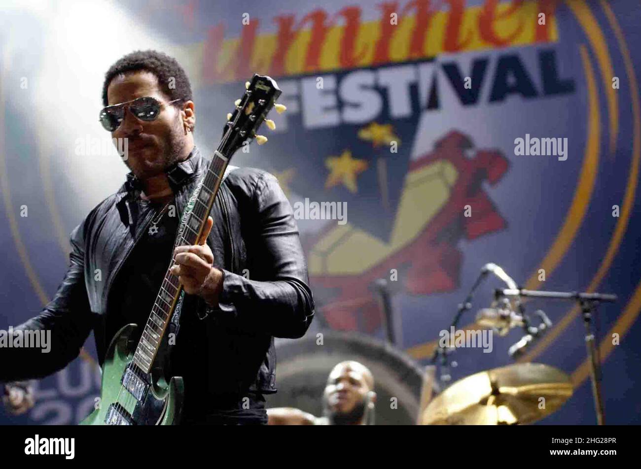 Lenny Kravitz in concert during the Lucca Summer Festival in Lucca