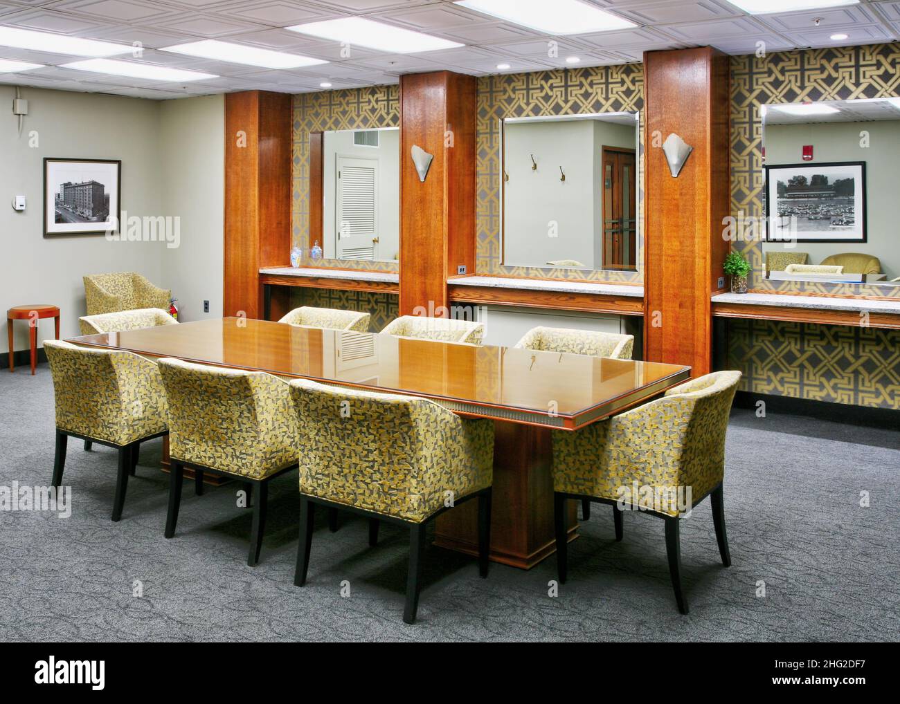 Central Trust Room used for women's gatherings. Liberty Tower, Dayton, Ohio, USA. Stock Photo