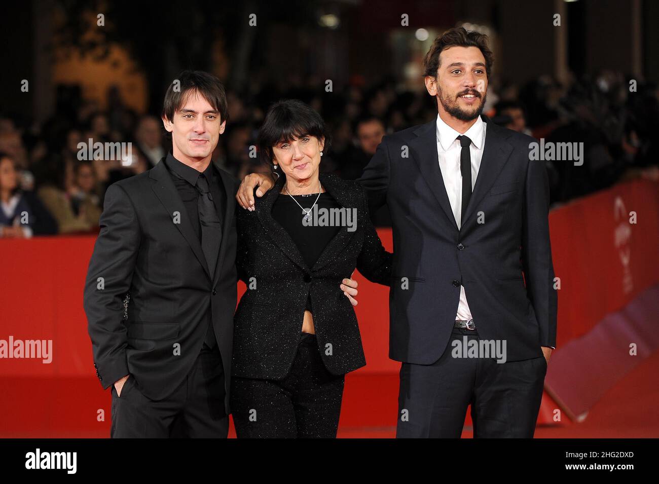 Marco Foschi, Donatella Maiorca and Corrado Fortuna arriving for