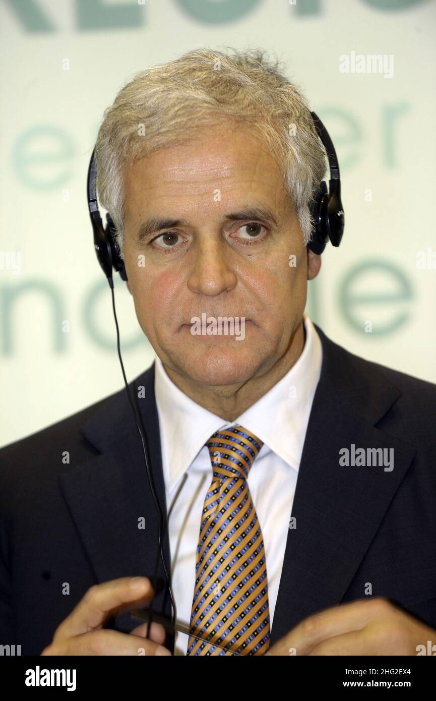 President of the Lombardy region Roberto Formigoni during a meeting of