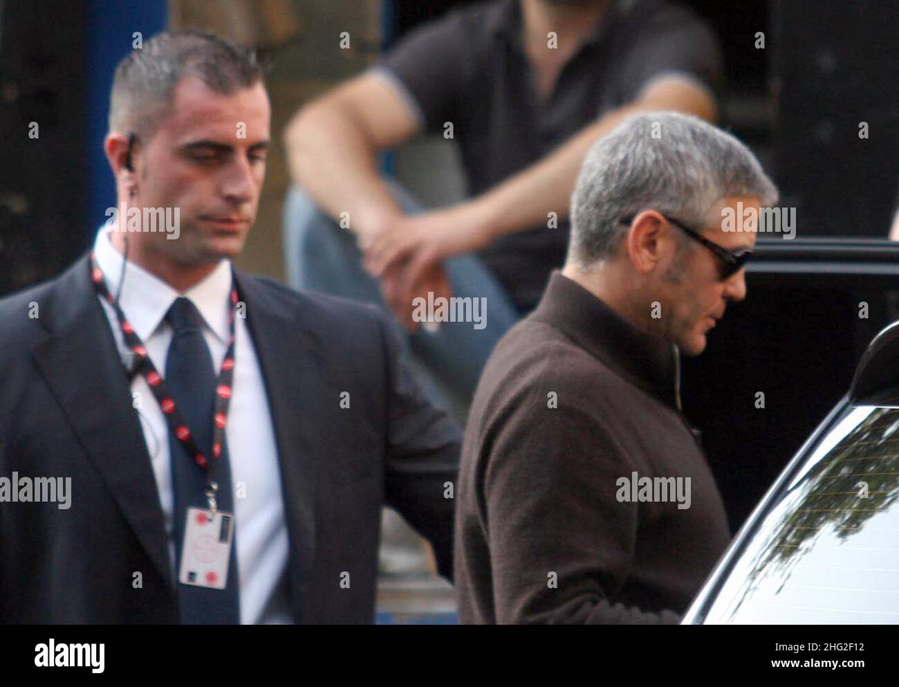 George Clooney leaving the set of his new movie (working title 