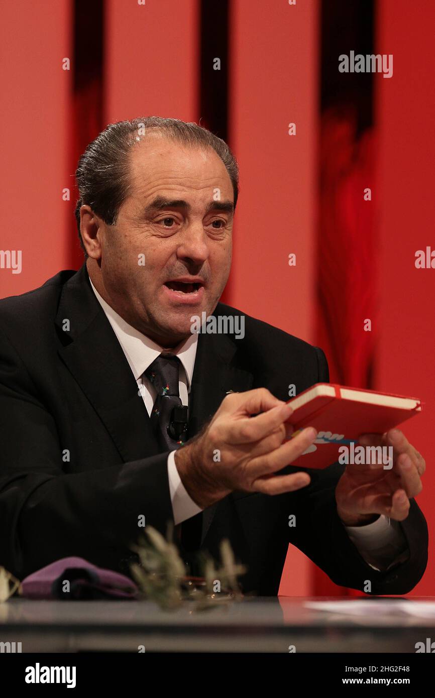 Antonio Di Pietro during a conference in Italy Stock Photo Alamy