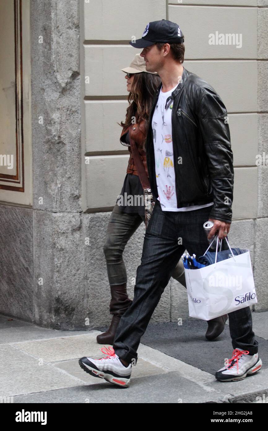 Fergie of the band Black Eyed Peas seen shopping with her husband Josh