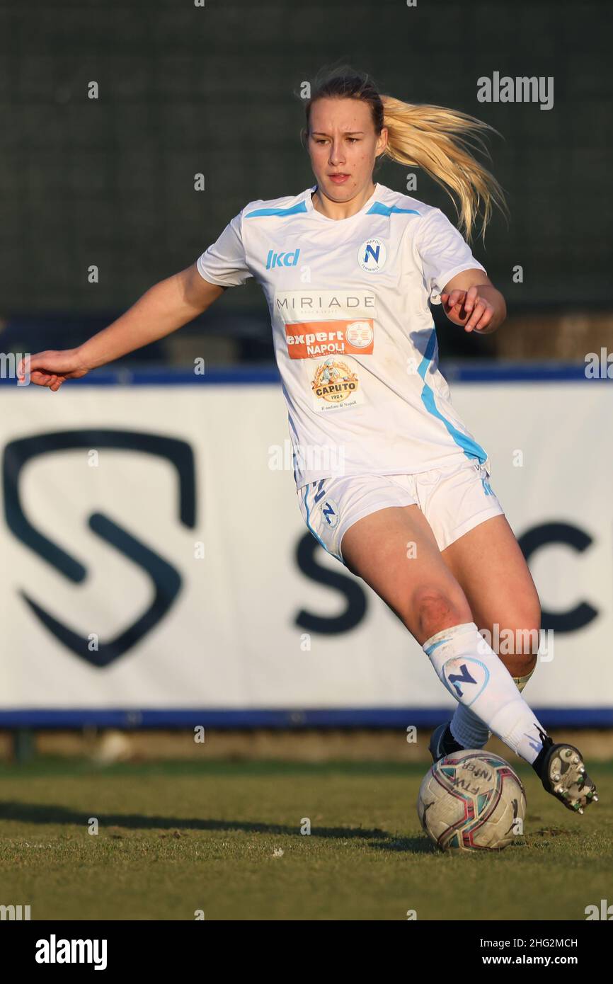 Milano, Italy, 16th January 2022. Lana Golob of Napoli Femminile during the Serie A Femminile match at Suning Youth Development Center, Milano. Picture credit should read: Jonathan Moscrop / Sportimage Stock Photo