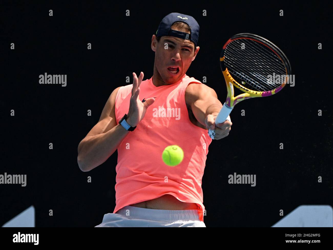 Tennis - Australian Open - Melbourne Park, Melbourne, Australia - January  18, 2022 Spain's Rafael Nadal during practice REUTERS/James Gourley Stock  Photo - Alamy