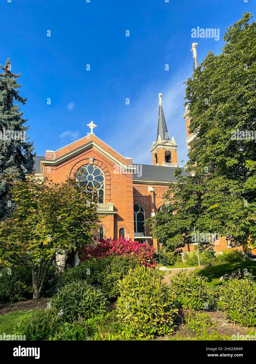 Gonzaga University is a private, Catholic university in Spokane, Washington. It is accredited by the Northwest Commission on Colleges and Universities Stock Photo
