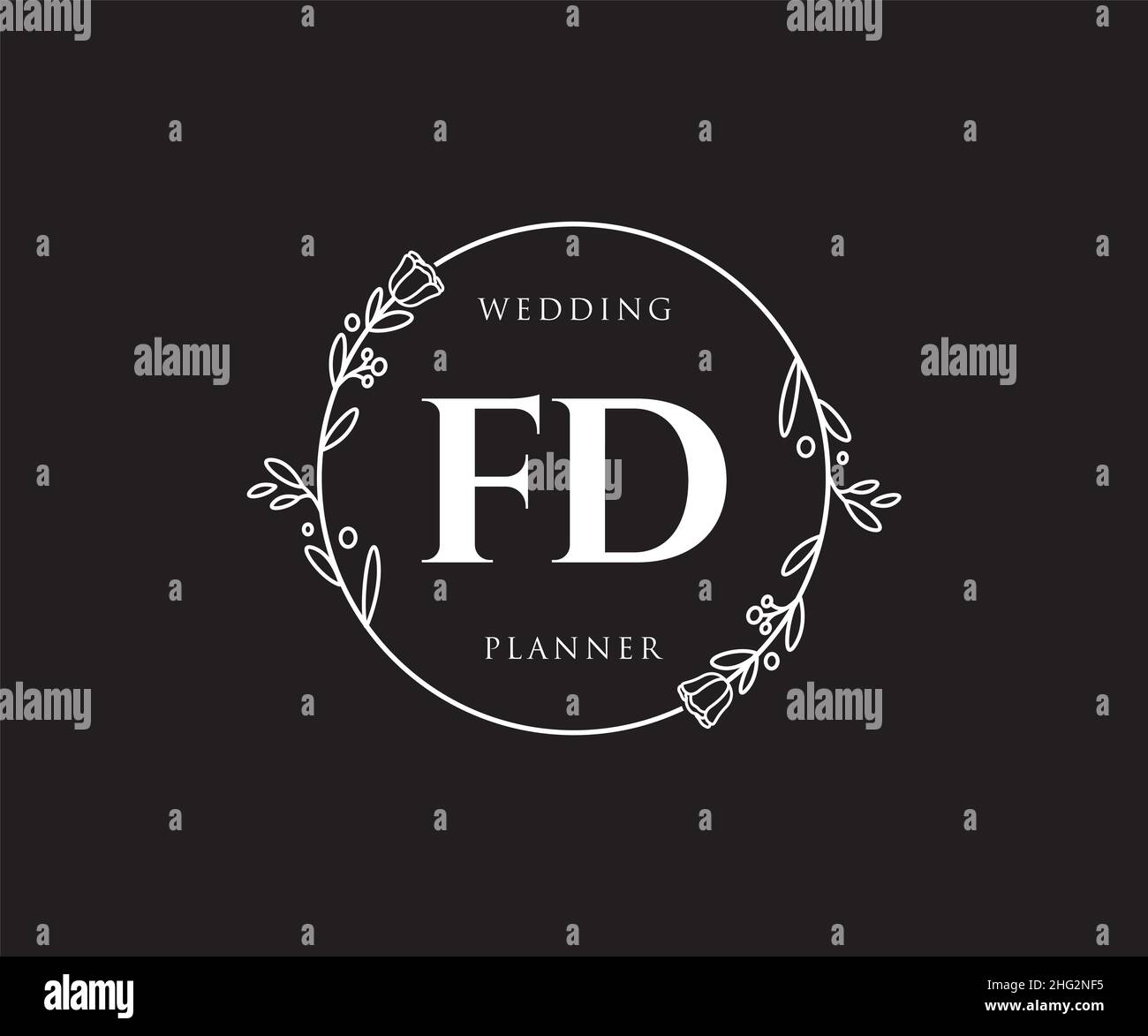 FD feminine logo. Usable for Nature, Salon, Spa, Cosmetic and Beauty ...