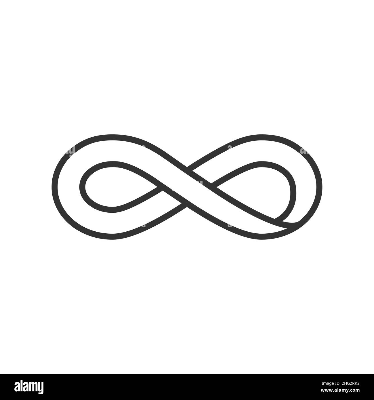 Infinity symbol, icon of endless seamless loop. Vector stock image. Sign of forever. isolated on white background simple line logo Stock Vector