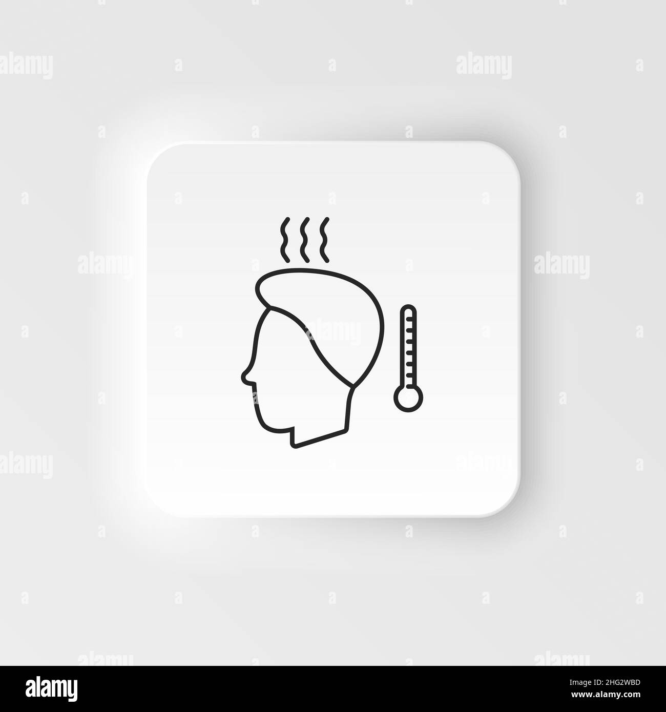 Diseases, patient, temperature vector. Muscle aches, cold and