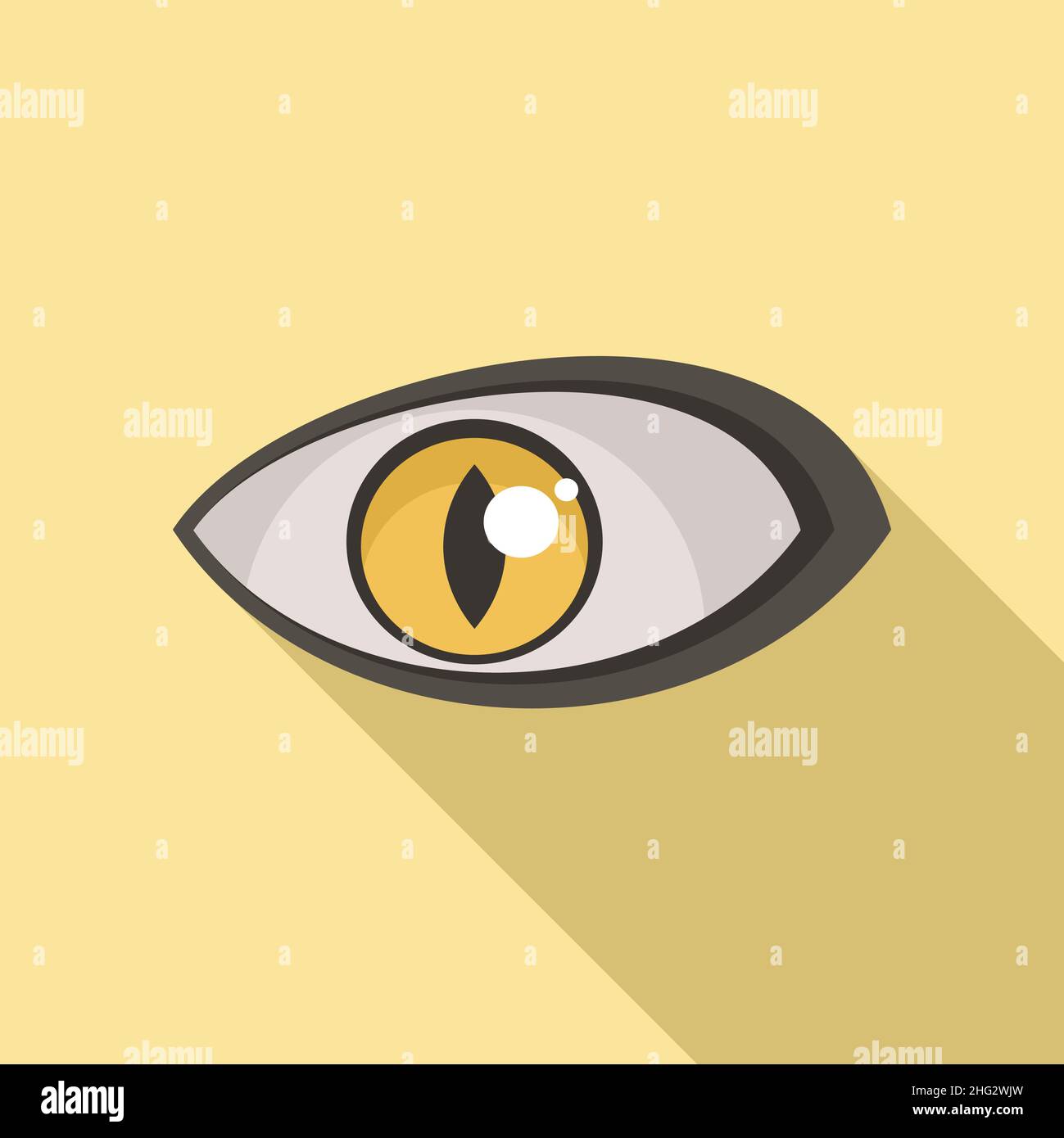 Reptile eye icon flat vector. Look view. Human optical Stock Vector ...