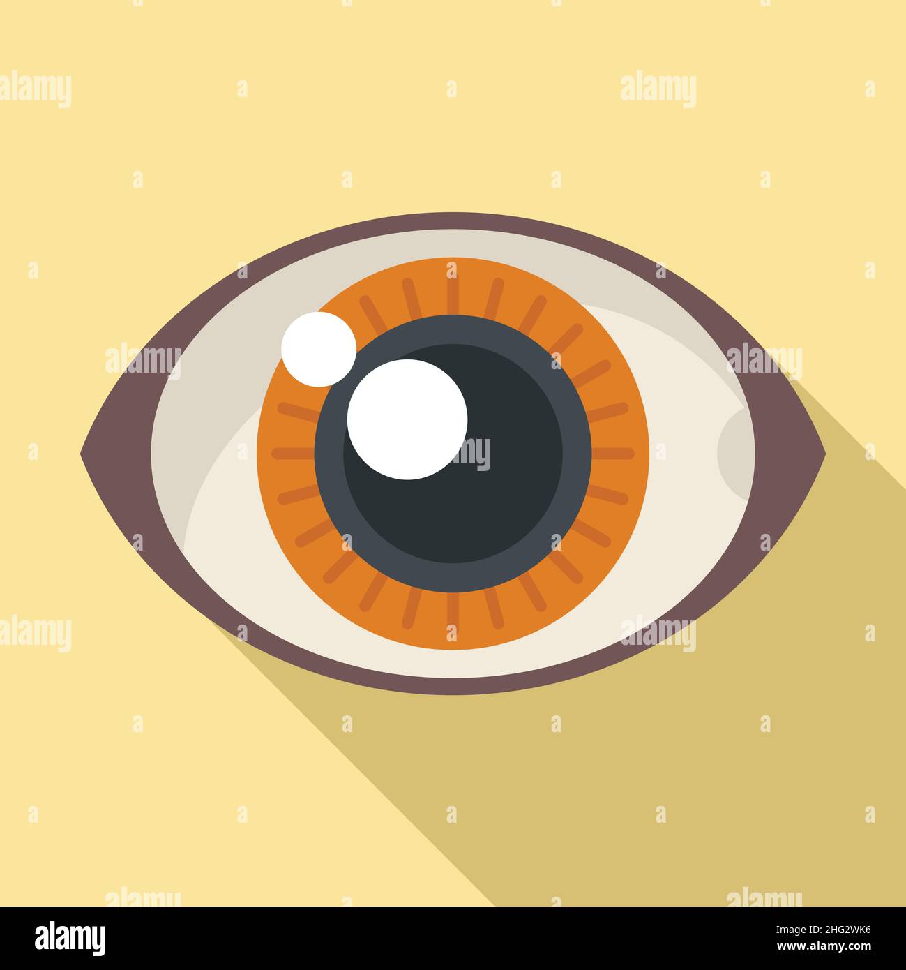 Big eye icon flat vector. View look. Vision see Stock Vector Image ...